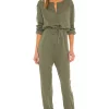 Lovers And Friends Long Sleeve Henley Jumpsuit In Army Green 2 Lovers And Friends Long Sleeve Henley Jumpsuit In Army Green -Lovers and Friends Sales Shop LOVF WC203 V1