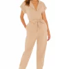 Lovers And Friends Whitney Jumpsuit In Natural -Lovers and Friends Sales Shop LOVF WC229 V1