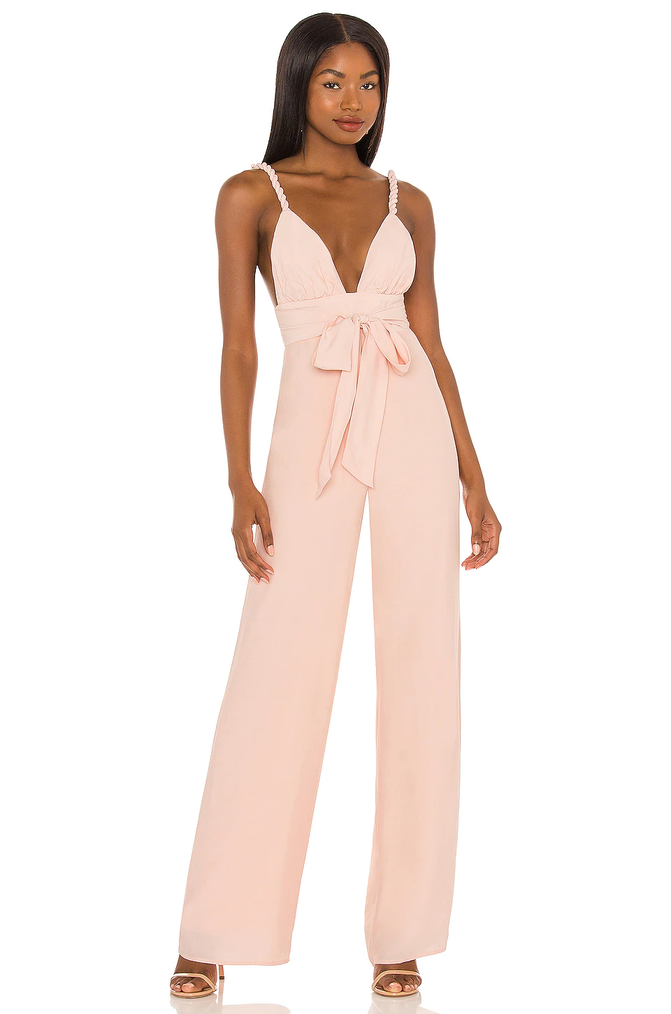 Lovers And Friends Logan Jumpsuit In Blush