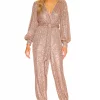 Lovers And Friends Happy Hour Jumpsuit In Rose Gold -Lovers and Friends Sales Shop LOVF WC249 V1