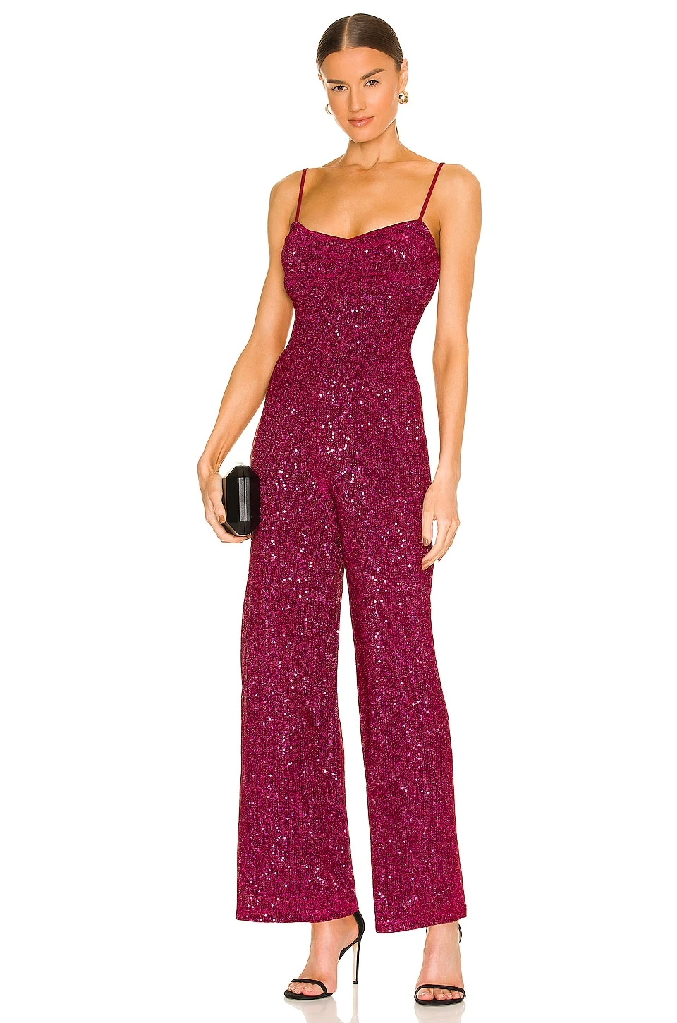 Cindie Jumpsuit in Maroon Red Lovers And Friends Cindie Jumpsuit In Maroon Red -Lovers and Friends Sales Shop LOVF WC252 V1