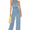 Lovers And Friends Ajax Jumpsuit In Medium Blue -Lovers and Friends Sales Shop LOVF WC254 V1