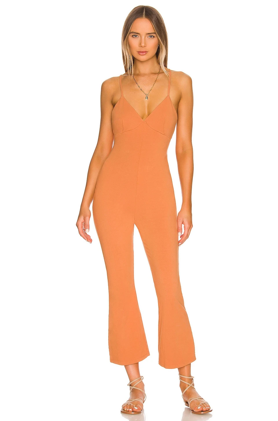 Pietra Jumpsuit in Camel Brown Lovers And Friends Pietra Jumpsuit In Camel Brown -Lovers and Friends Sales Shop LOVF WC268 V1