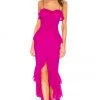 Lovers And Friends Melissa Gown In Magenta -Lovers and Friends Sales Shop LOVF WD1753 V1