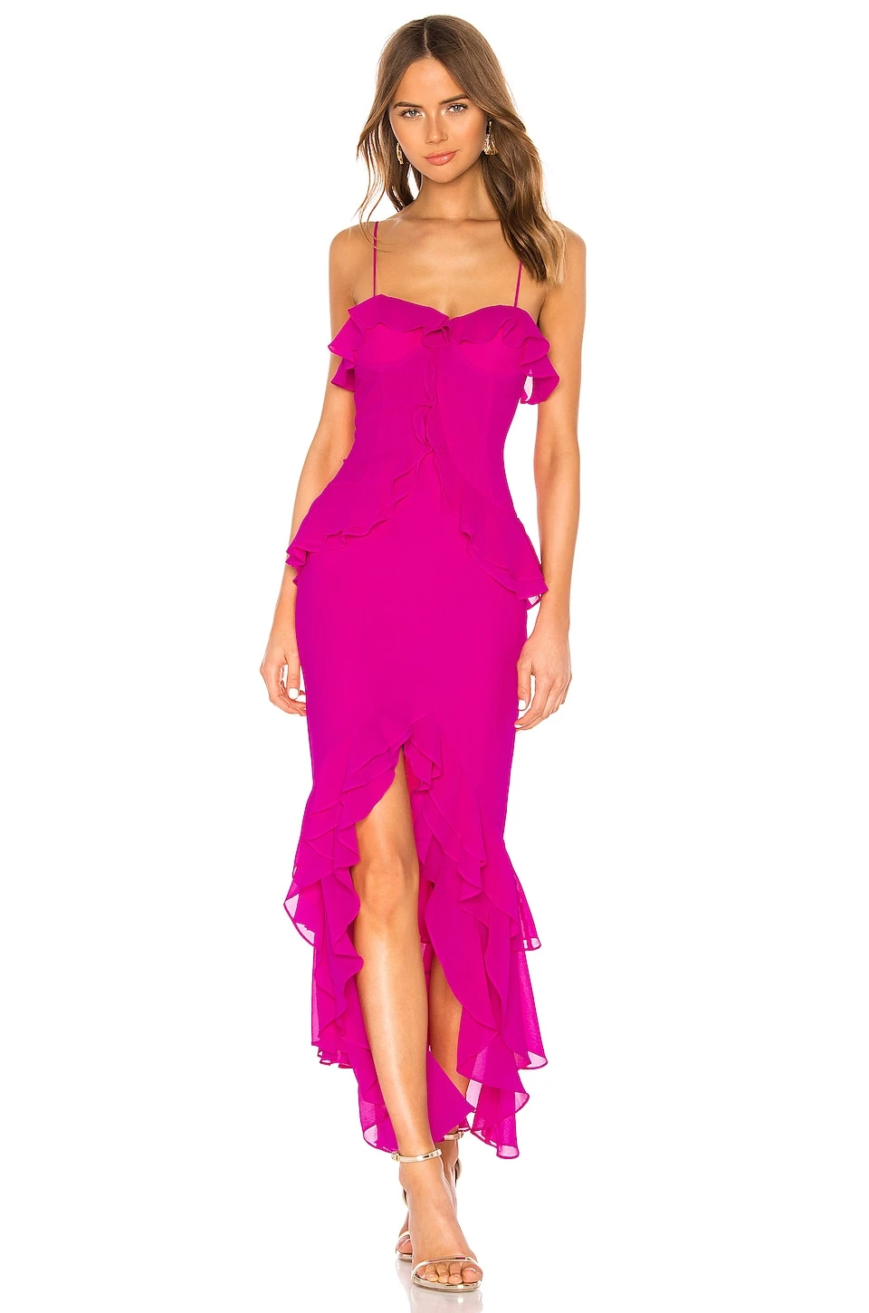 Melissa Gown in Magenta Lovers And Friends Melissa Gown In Magenta -Lovers and Friends Sales Shop LOVF WD1753 V1