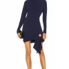Lovers And Friends Hip Tie Turtleneck Dress In Navy -Lovers and Friends Sales Shop LOVF WD2859 V1