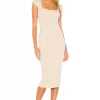 Lovers And Friends Sutton Midi Dress In Natural Tan -Lovers and Friends Sales Shop LOVF WD2872 V1