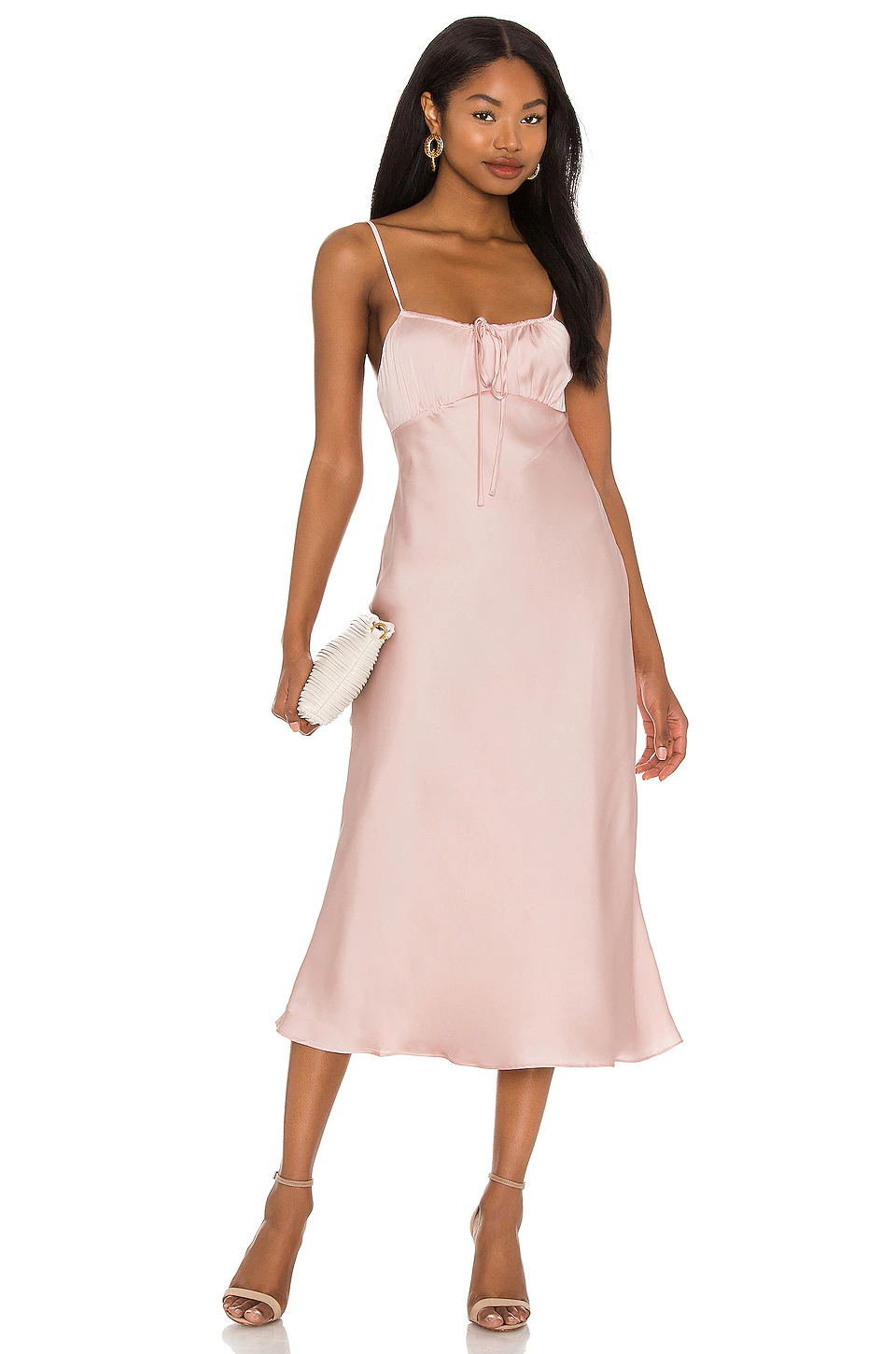 Lovers And Friends Dee Midi Dress In Dusty Pink