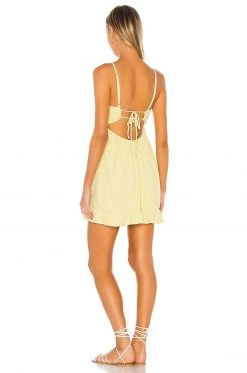 Lovers And Friends Davis Mini Dress In Canary Yellow -Lovers and Friends Sales Shop LOVF WD2929 V3