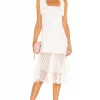 Lovers And Friends Day Keeper Midi Dress In White -Lovers and Friends Sales Shop LOVF WD2947 V1