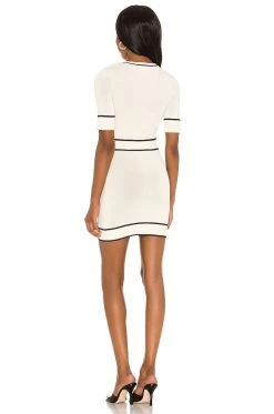 Lovers And Friends Pearl Mini Dress In Ivory & Black -Lovers and Friends Sales Shop LOVF WD2965 V3