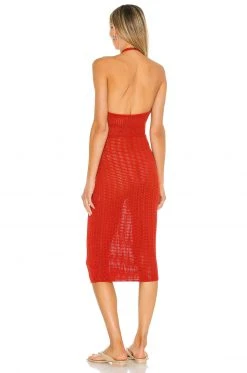 Lovers And Friends Rae Halter Dress In Crimson 7 Lovers And Friends Rae Halter Dress In Crimson -Lovers and Friends Sales Shop LOVF WD2982 V3