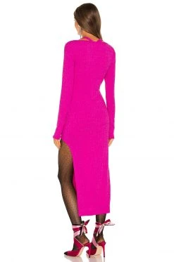 Lovers And Friends Naomi Midi Dress In Raspberry -Lovers and Friends Sales Shop LOVF WD3029 V4