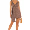 Lovers And Friends Nelly Mini Dress In Brown -Lovers and Friends Sales Shop LOVF WD3041 V1