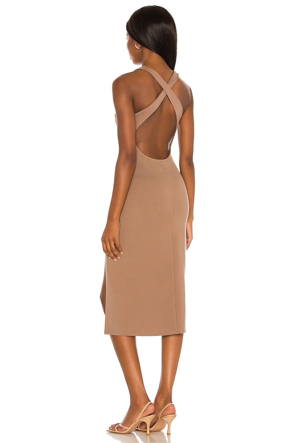 Lovers And Friends Logan Midi Dress In Brown 5 Lovers And Friends Logan Midi Dress In Brown - Image 3