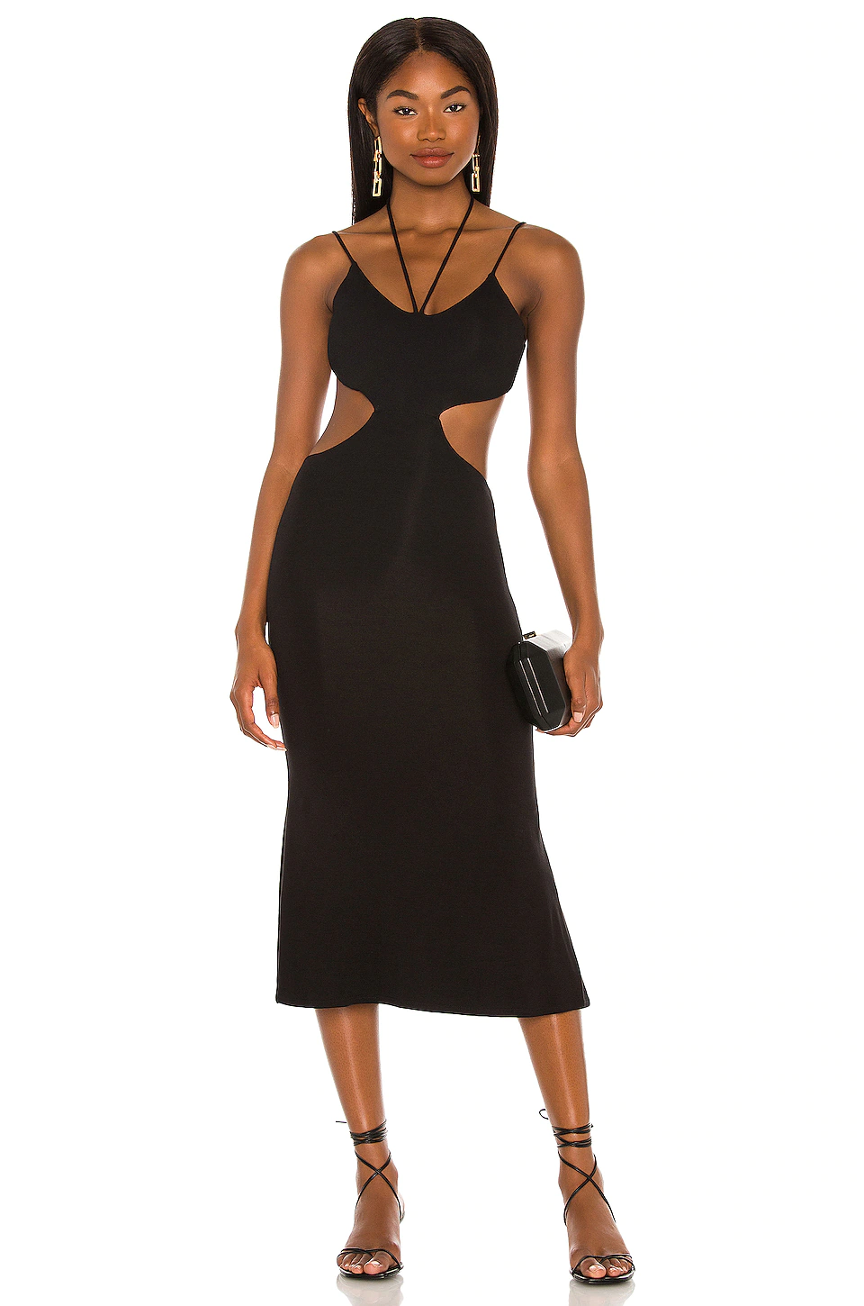 Lovers And Friends Sarah Midi Dress In Black