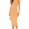 Lovers And Friends Valerie Midi Dress In Caramel Latte -Lovers and Friends Sales Shop LOVF WD3093 V1