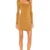 Lovers And Friends Anderson Mini Dress In Gold -Lovers and Friends Sales Shop LOVF WD3098 V1