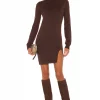 Lovers And Friends Tamarin Sweater Dress In Brown -Lovers and Friends Sales Shop LOVF WD3122 V1