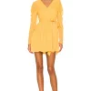 Lovers And Friends Morgan Mini Dress In Golden Yellow -Lovers and Friends Sales Shop LOVF WD3128 V1