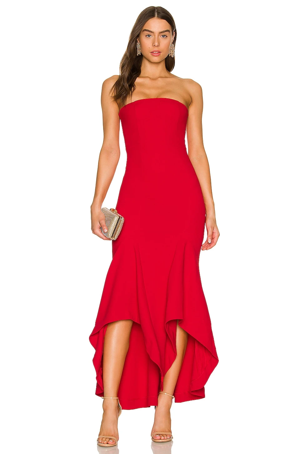 Lovers And Friends Urgonia Gown In Berry Red 3 Lovers And Friends Urgonia Gown In Berry Red