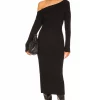 Lovers And Friends Chantelle Midi Dress In Black -Lovers and Friends Sales Shop LOVF WD3194 V1