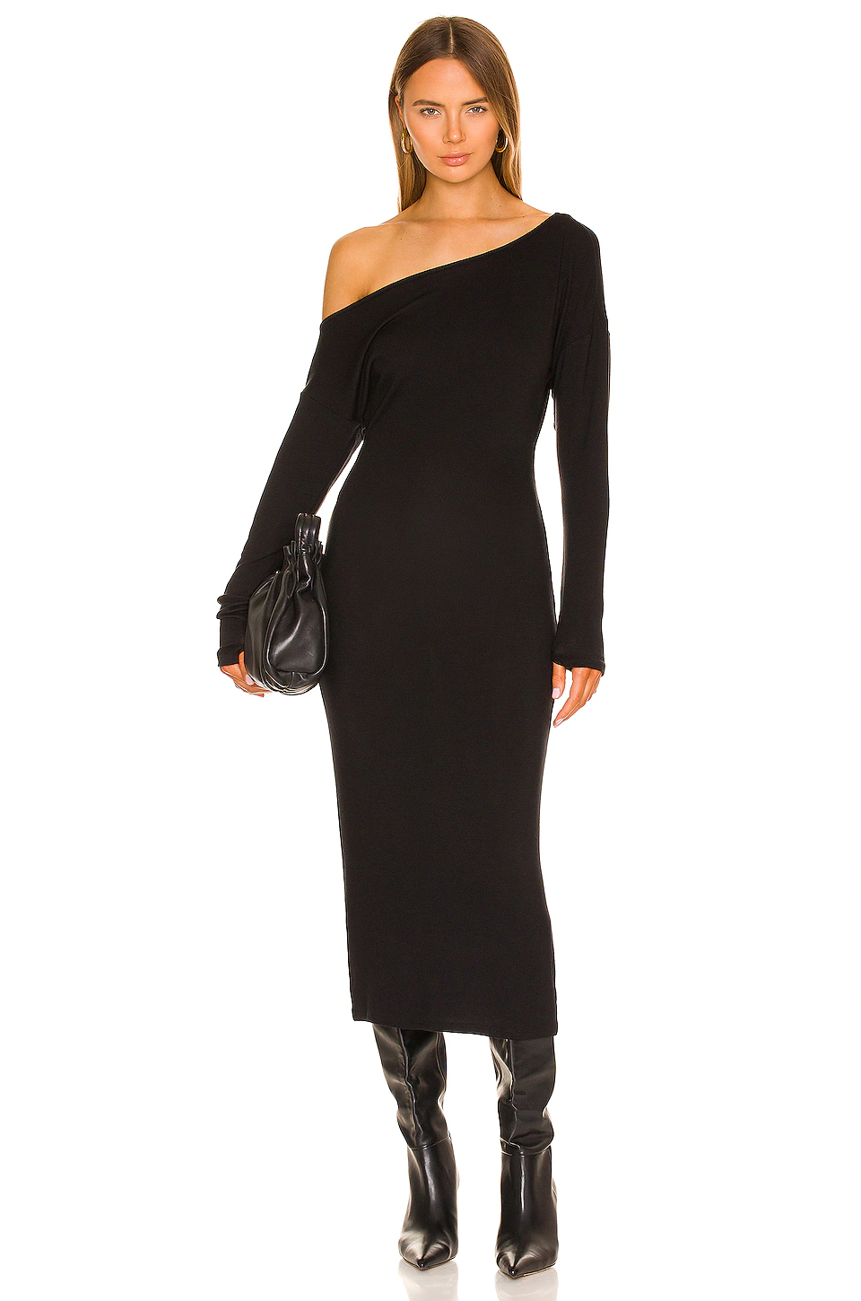 Lovers And Friends Chantelle Midi Dress In Black