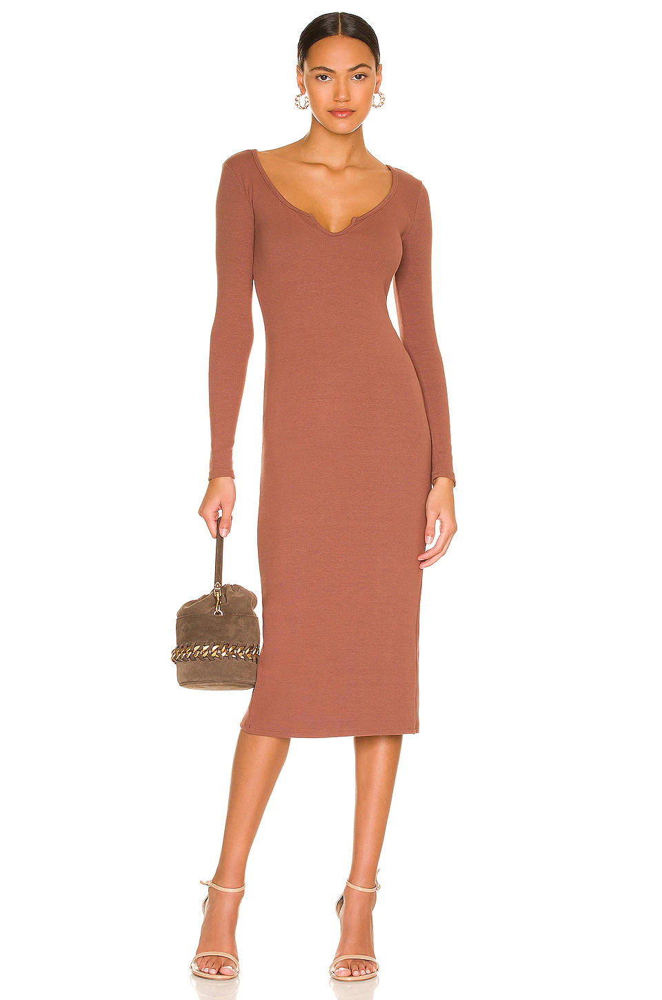 Lovers and Friends Sales Shop 56 Lovers And Friends Leah Midi Dress In Coco Brown