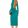 Lovers And Friends Gigi Midi Dress In Emerald Green -Lovers and Friends Sales Shop LOVF WD3219 V1