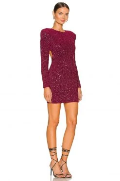 Lovers And Friends Kloss Mini Dress In Maroon Red -Lovers and Friends Sales Shop LOVF WD3233 V3