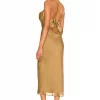 Lovers And Friends Lauren Midi Dress In Gold -Lovers and Friends Sales Shop LOVF WD3286 V1