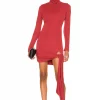 Lovers And Friends Hip Tie Turtleneck Dress In Deep Red -Lovers and Friends Sales Shop LOVF WD3287 V1