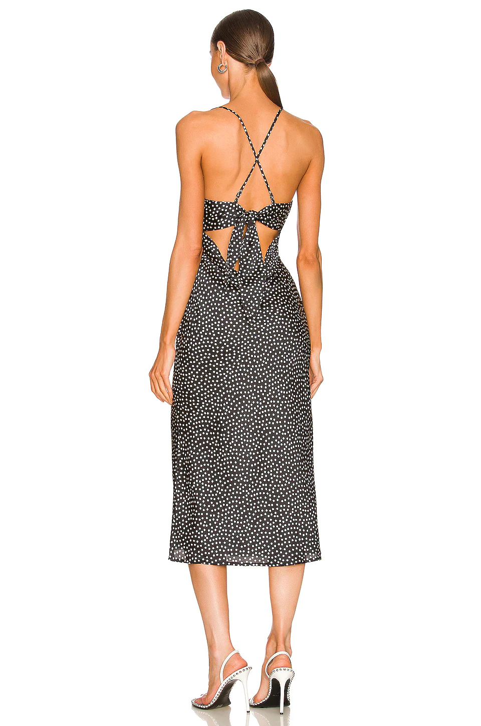 Lovers And Friends Lovers + Friends Lauren Midi Dress In Black Polka Dot 6 Lovers And Friends Lovers + Friends Lauren Midi Dress In Black Polka Dot - Image 4