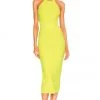 Lovers And Friends Morgan High Neck Halter Midi In Lime Green -Lovers and Friends Sales Shop LOVF WD3296 V1