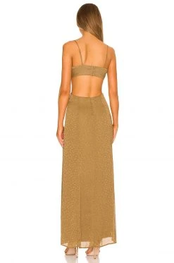 Lovers And Friends Jamey Maxi Dress In Gold -Lovers and Friends Sales Shop LOVF WD3298 V3