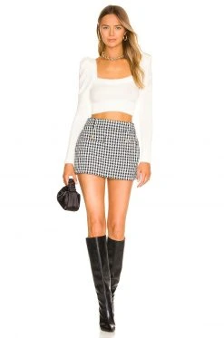 Lovers And Friends Alexandria Skort In Black & White -Lovers and Friends Sales Shop LOVF WF362 V4