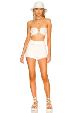 Lovers And Friends Delany Knit Short In White -Lovers and Friends Sales Shop LOVF WF376 V4