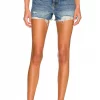 Lovers And Friends Austin Super High Rise Cut Off Short In Horizon -Lovers and Friends Sales Shop LOVF WF380 V1