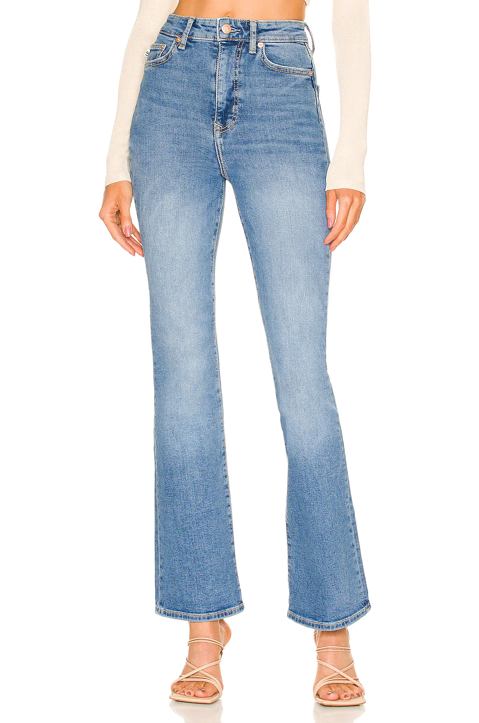 Lovers And Friends Greyson Ultra High Rise Slim Boot In Skyline