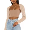 Lovers And Friends Ryder Knit Shrug In Sand -Lovers and Friends Sales Shop LOVF WK1005 V1