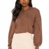 Lovers And Friends Rorie Sweatshirt In Chocolate Brown -Lovers and Friends Sales Shop LOVF WK1006 V1