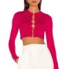 Lovers And Friends Tara Micro Cardigan In Hot Pink -Lovers and Friends Sales Shop LOVF WK1009 V1