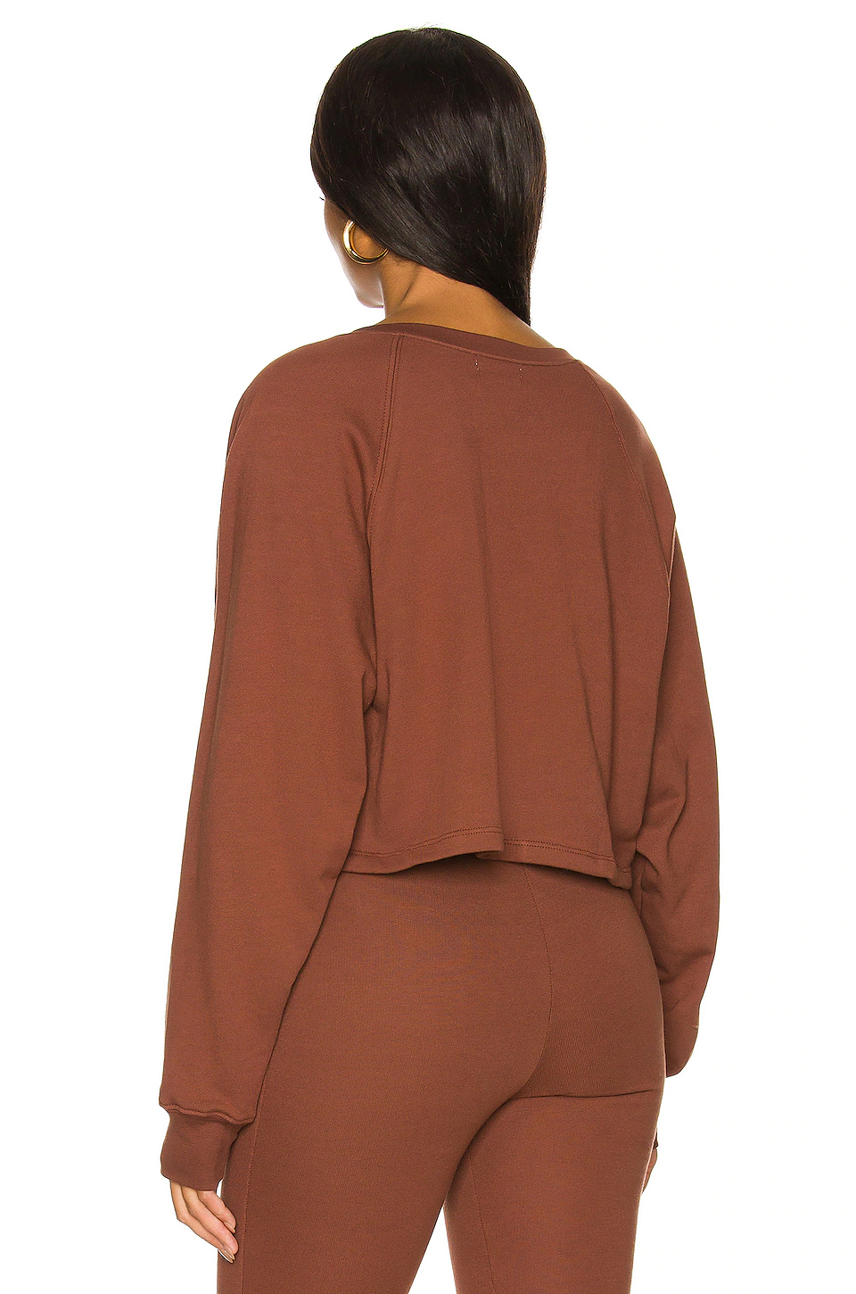 Deep V Neck Sweatshirt in Dark Brown Lovers And Friends Deep V Neck Sweatshirt In Dark Brown -Lovers and Friends Sales Shop LOVF WK1044 V3