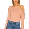 Lovers And Friends Tammy Off Shoulder Sweater In Camel -Lovers and Friends Sales Shop LOVF WK1045 V1