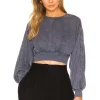 Lovers And Friends Blake Pullover In Grey Acid Wash -Lovers and Friends Sales Shop LOVF WK1048 V1