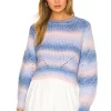 Lovers And Friends Grady Crew Neck Pullover In Cobalt Spacedye -Lovers and Friends Sales Shop LOVF WK1058 V1