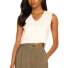 Lovers And Friends Cropped Cable Sweater Vest In Ivory -Lovers and Friends Sales Shop LOVF WK1080 V1