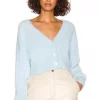Lovers And Friends Gabby Cropped Cardigan In Baby Blue -Lovers and Friends Sales Shop LOVF WK1081 V1