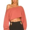 Lovers And Friends Brie Cropped Sweatshirt In Terracotta -Lovers and Friends Sales Shop LOVF WK1100 V1