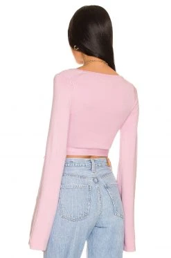 Lovers And Friends Gannon Wrap Mini Cardigan In Lavender -Lovers and Friends Sales Shop LOVF WK1105 V3